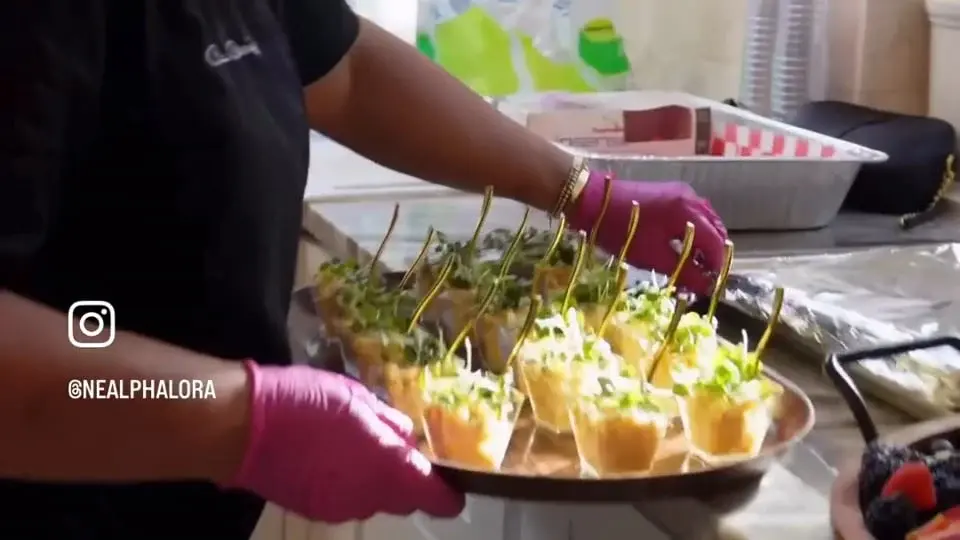Vimeo-selected retreat film thumbnail showing small plates being prepared